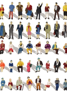40-100pcs HO Scale Seated Standing People 187 Figures Passe