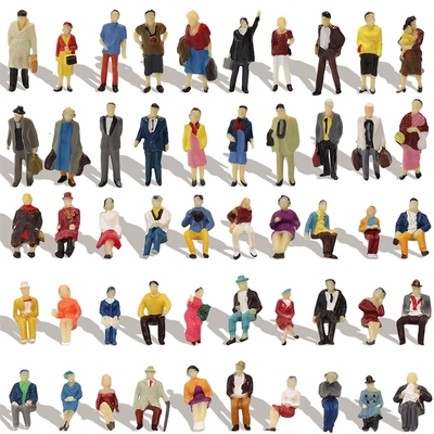40-100pcs HO Scale Seated Standing People 187 Figures Passe
