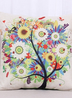 New Creative Pillowcase Soft Decoration Trees Sofa Cushion H