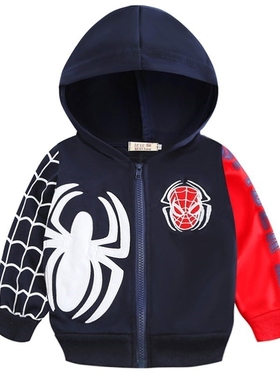 Spiderman Jacket Baby Boy Hooded Coat Child Clothes For Kids