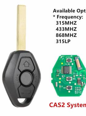 Replacement Remote Car Key 3 Button CAS2 fob for BMW 1 3 5 6