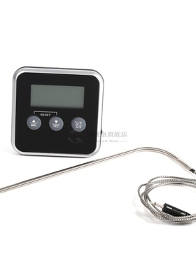 Probe Cooking Thermometer Timer Kitchen Oven Grill Food Meat