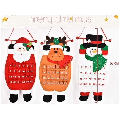 Christmas Advent Calendar Santa Claus Snowman Elk Animal Xma