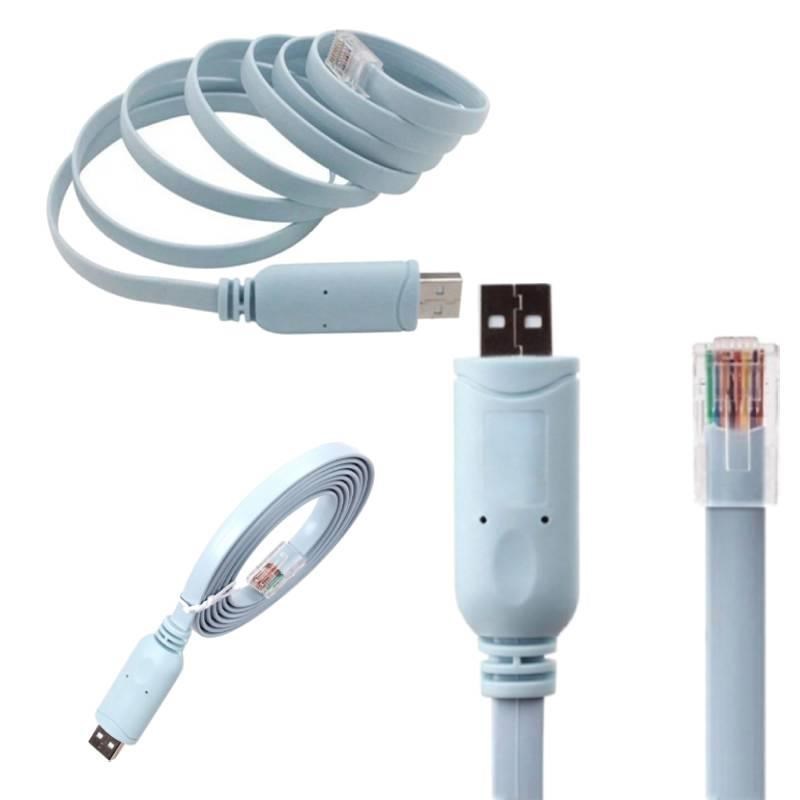 USB Extension RJ45 Console Cable FTDI USB FT232R chip+RS232