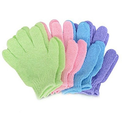 8pcs Exfoliating Gloves Full Body Scrub Shower Gloves Bath S