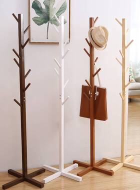 Coat Rack Tree Stand Clothes Holder Hat Hanger Wood木衣帽架