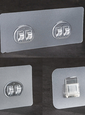 Wall Mounted Adhesive Hook Under Wire Shelf Rack Hanger Hold