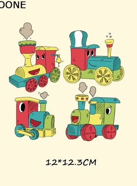 ZOTOONE 4 Style Cartoon Train Patches for Clothes A-level Wa