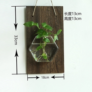 Solid Wood Creative Home Wall Hanging Vase Wall Background D