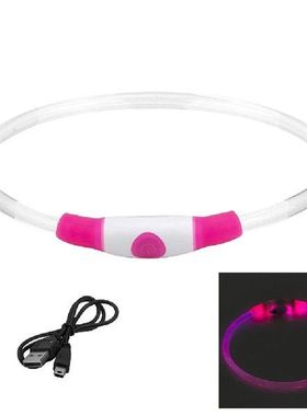 Glow Light USB Rechargeable LED Dog Collar Flashing Outdoor