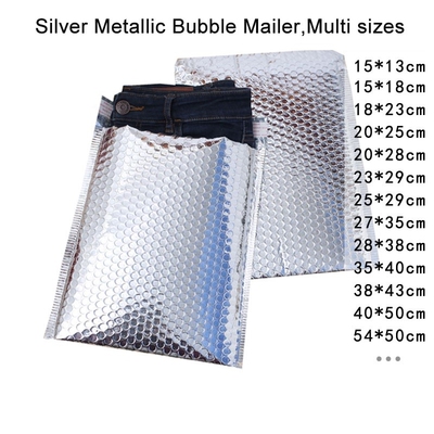 10PCS Silver Metallic Bubble Mailer Gift Packaging Courier E