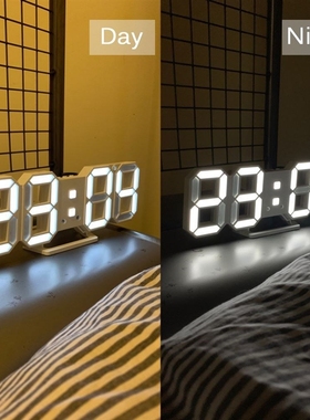 3D LED Wall Clock Modern Design Digital Table Clock Alarm