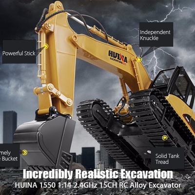 HUINA 1550 RC Crawler Car 15CH 2.4G 114 RC Metal Excavator
