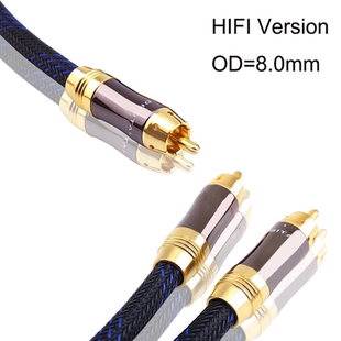 HIFI 0.5m,1m,1.5m,2m,3m,5m RCA Y Adapter Cable Subwoofer Y