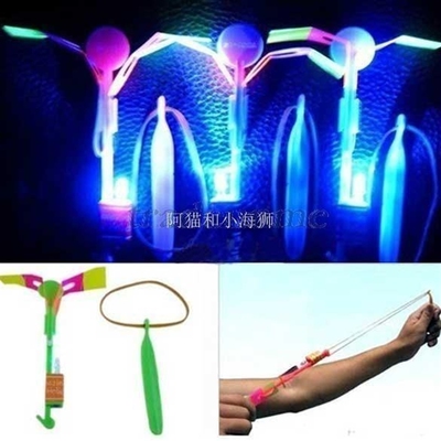 12 Amazing LED Light Arrow Rocket Helicopter Flying Toy Pa
