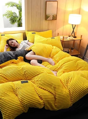 JUSTCHIC Thick Warm Winter Quilt Cover for Beds AB Version D