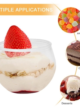 12Pcs 75 ML Cupcake Cups Cake Mousse Cups Transparent Plasti