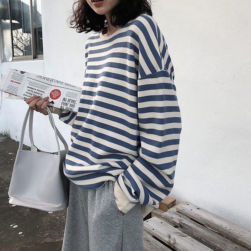 Hoodies Women Harajuku Gothic stripe cotton Hoodie Clothes 2