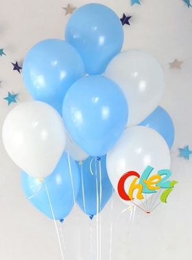 15Pcs/lot Blue Clear White Round Ballons Transparent Balloon