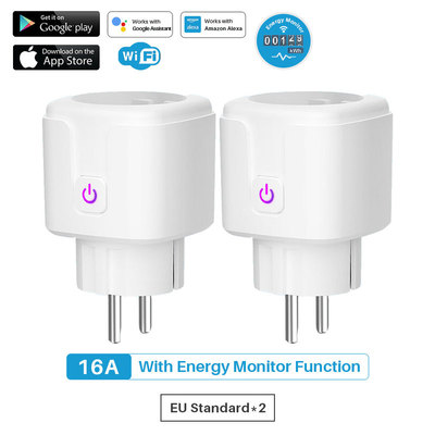 Smart WiFi Socket E 16A Power Monitor Timing Function Tuya