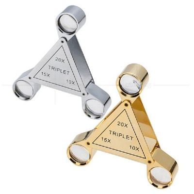 10X 15X 20X Metal Jewelry Magnifying Glass Jewelers