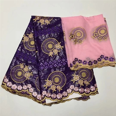 2019 New arrival Stone african Bazin riche  fabric with emb