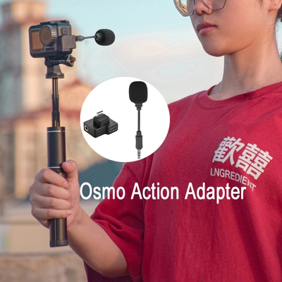 DJI CYNOVA Osmo Action 3.5mm USB C Adapter with Mic Enhance