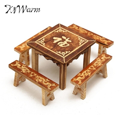 New Arrival Dollhouse Miniature Furniture Wooden Mini Dining