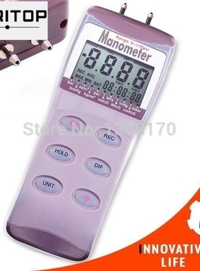 Digital Gauge & Differential Air Pressure Manometer psi kPa