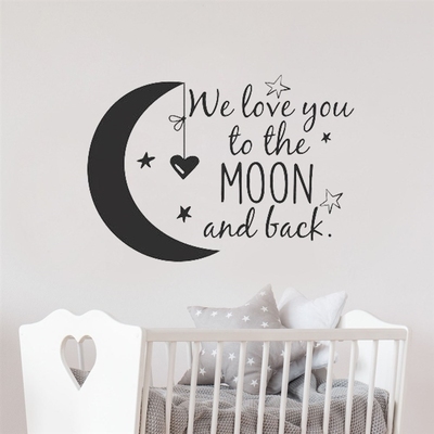 *We Love You To The Moon And Back Wall Decal Nursery Quotes