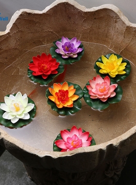 NuoNuoWell 10x Artificial Water Lily Lotus Floating Flower