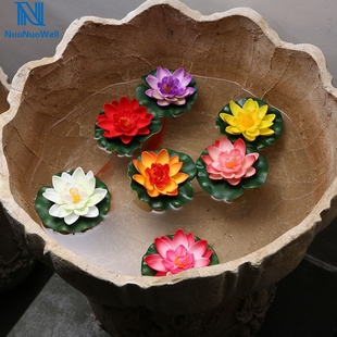 NuoNuoWell 10x Artificial Water Lily Lotus Floating Flower