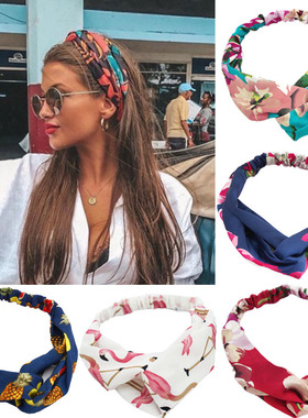Fashion Women Girls Bohemian Hair Bands Print Headbands Vint
