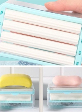 Plastic Soap Dish Hands Free Soap Box Scroll Foaming