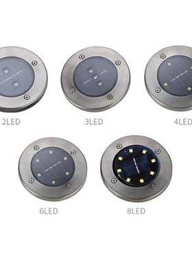 Waterproof IP65 4 8 12 16LED Solar nderground Lights Stainle