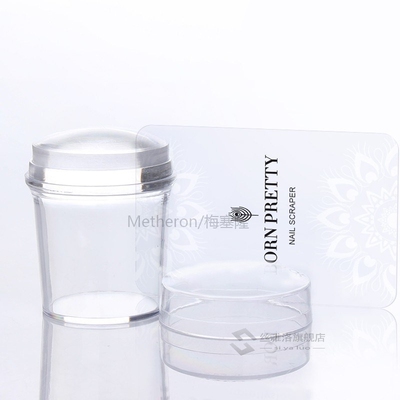 BORN PRETTY Nail Art Templates Clear Jelly Silicone Stamper