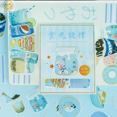 Mu dyeing and paper sticker bag from fresh food series