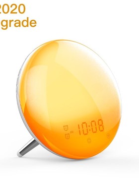 WiFi Smart Wake p Light Workday Alarm Clock with 7 Colors Su