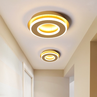 Modern LED Ceiling Lights Golden Square Lamps  Hallway Balco