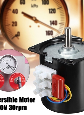 1 Pc Black Small Motor AC 110V 14W 30RPM/min 50HZ Low Speed