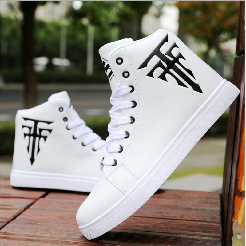 Skateboarding Shoes Men High Top Leisure Sneakers Comfortabl-封面