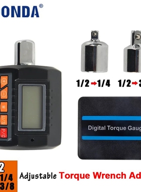 Adjustable 1/2 1/4 3/8 Digital Torque Meter Tester Ga