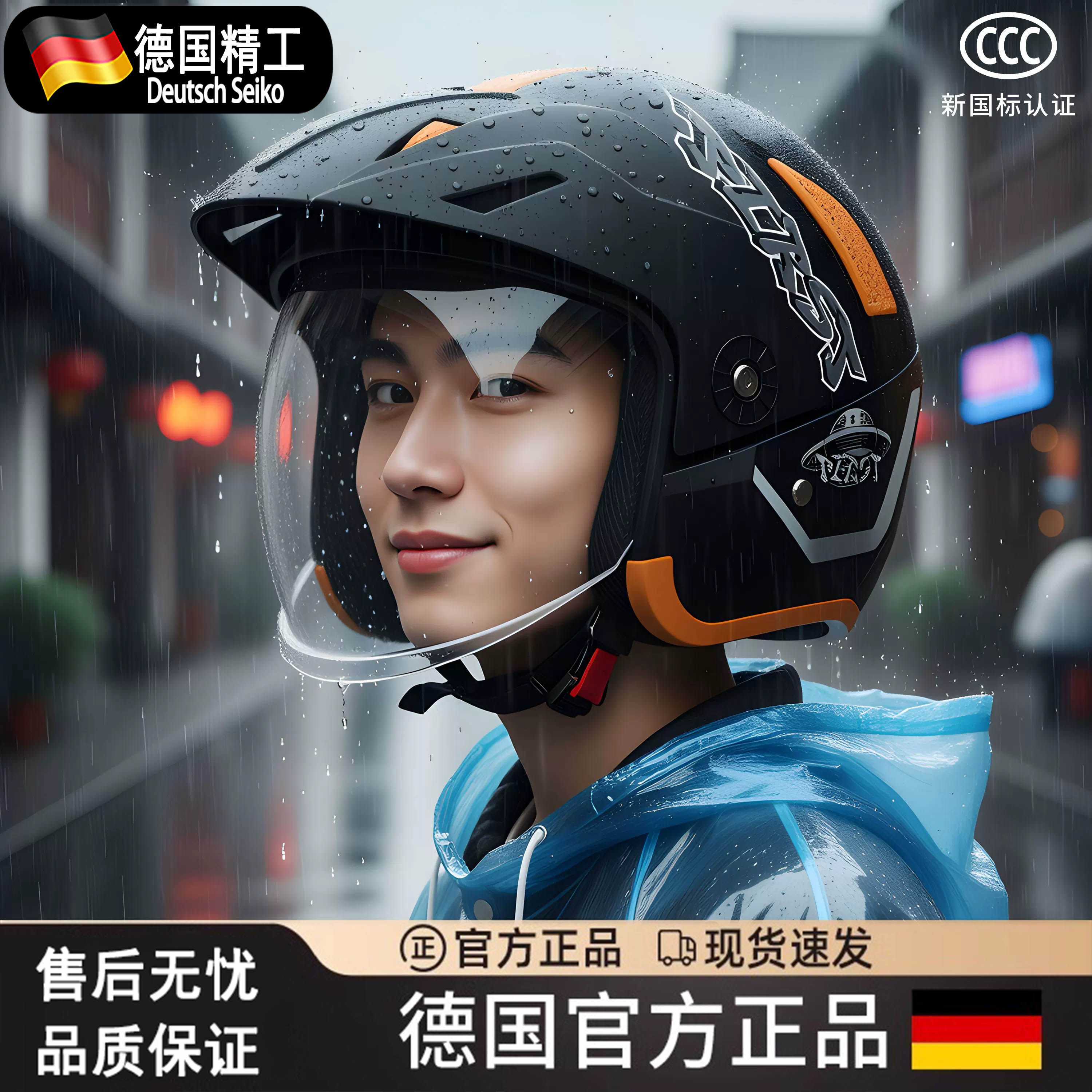 3c认证四季通用男骑行电动车头盔