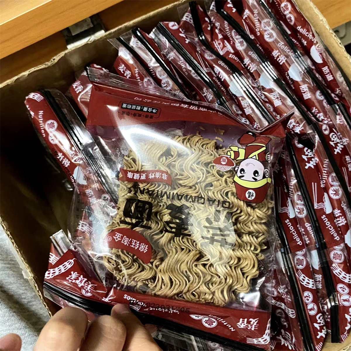 锦钰淘金荞麦方便面非油炸免煮全麦粗粮泡面条代餐速食