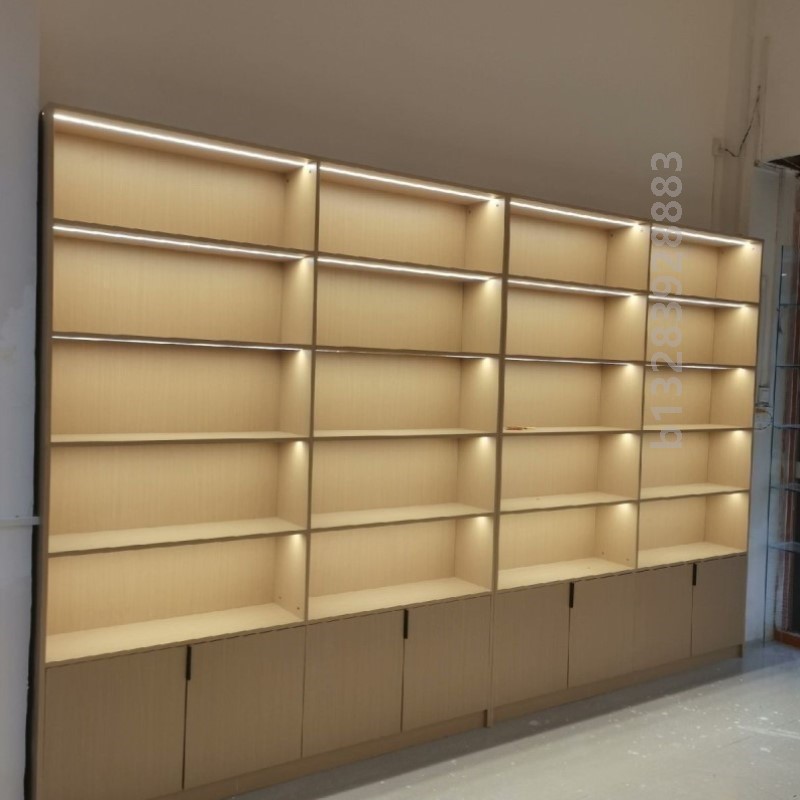 商用烟酒柜组合超市便利店特产零食茶叶展示柜货架多层陈列柜实木