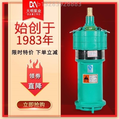 浙江大明多级泵高扬程单相家用抽水机三相油浸电动铸铁台州潜水泵