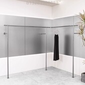 店衣服展示架挂衣架上墙立式 店服装 衣架专用不锈钢 店货架童装 女装