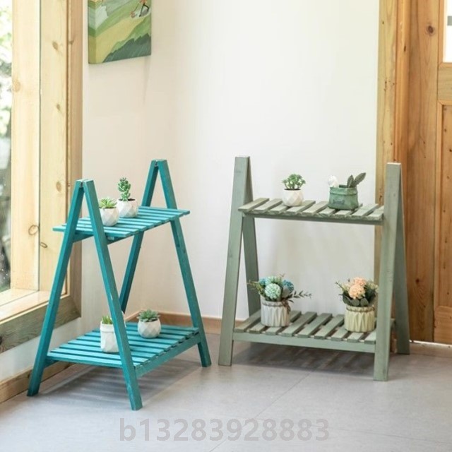 阳台花架子多层客厅彩色折叠花盆架可移动简约现代家用