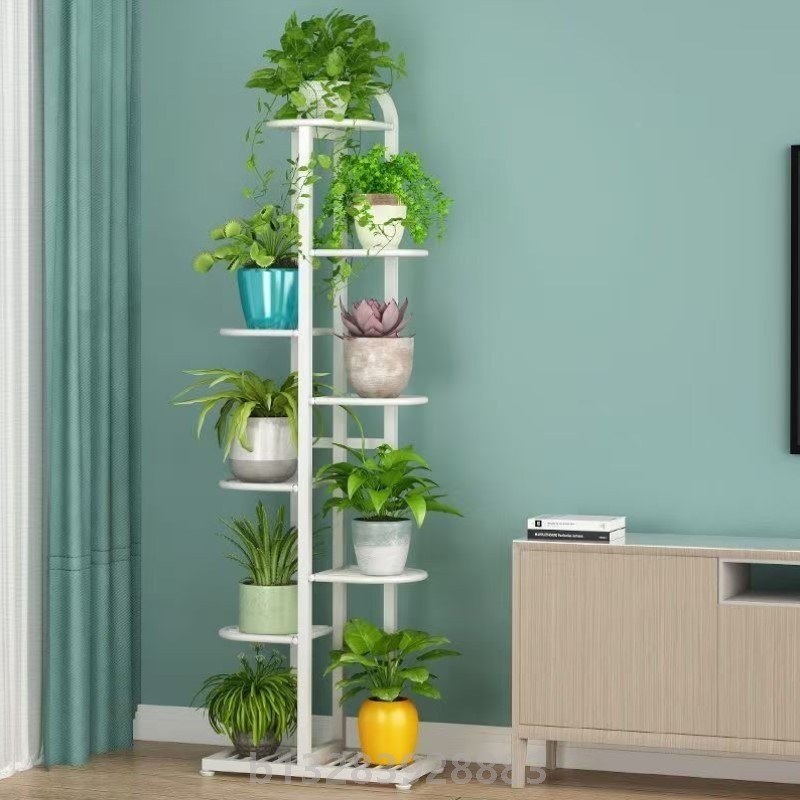 简易花架子室内家用花盆架落地式可移动花架加高多层立式绿萝架子