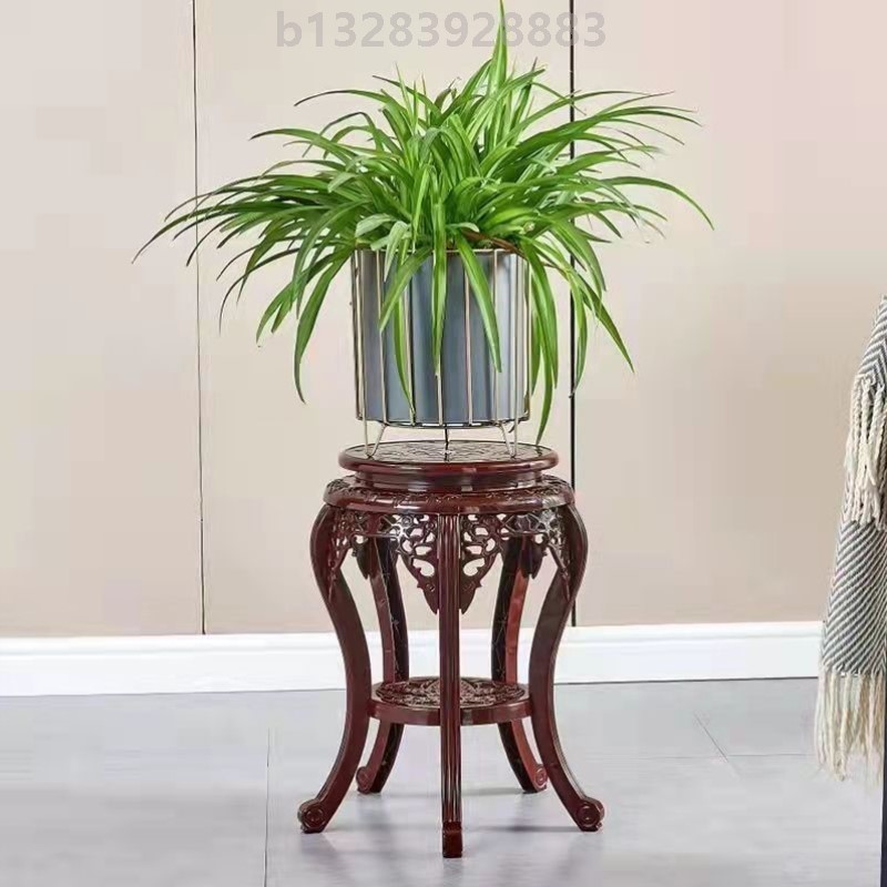 仿实木塑料花架客厅落地式欧式多层花架绿萝吊兰阳台花架子包邮